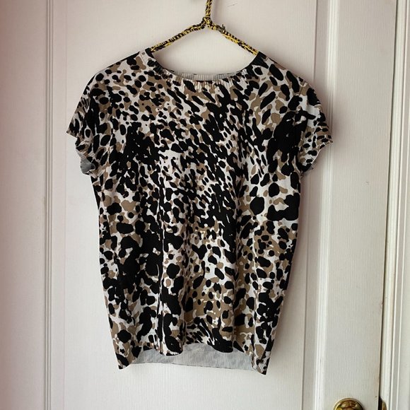 Calvin Klein Animal Print Top - Picture 2 of 3
